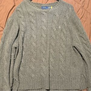 Polo by Ralph Lauren Light Gray Cable Knit Sweater